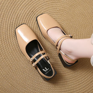 Venalisa รองเท้าส้นสูงผู้หญิง แมรี่เจน Mary Jane 2 นิ้ว หนังแท้ รองเท้าส้นสูงหัวเหลี่ยม นักเรียน