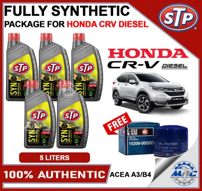 STP 5W-40 HIGH MILEAGE 5 LITERS FOR HONDA CRV CR-V DIESEL FULLY SYNTHETIC ENGINE OIL