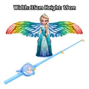 Hello Kitty Mini Kite with Fishing Rod Easy Fly Cartoon Kite Toy for Kids Outdoor Beach Play