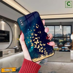 Ốp lưng iphone mặt kính cao cấp - Hồ điệp uyên ương quần hội - 6/6plus/6s/6splus/7/7plus/8/8plus/x/.....