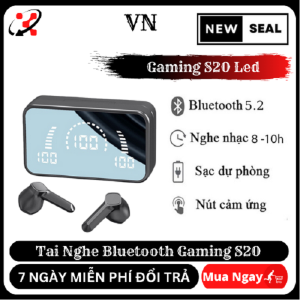 Tai Nghe Không Dây S20 Pro Bluetooth V5.2 - Âm Thanh Hifi 9D Cực Hay Có Micro Đàm Thoại  màn hình LED Hiện Pin  Phù Hợp Dùng Với tất Cả Dòng máy  IOS và Android