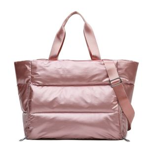 PANG8 Solid Color Travel Tote Bag Large Capacity Nylon Yoga Mat Bag Lightweight Zipper Gym Sports Bag Men