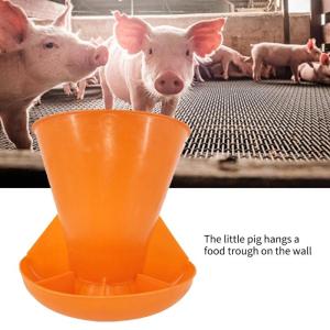 Pig Feeding Tool Plastic Piglets Feeding Trough Space Saving Design For Multiple Piglets Wall Mount Installation