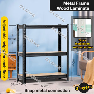 【24 Hours Shipped】6 Layer Boltless Steel Rack Shelves Load Capacity 500KG Steel Shelf Metal Rack Multi-Purpose Rack Organizer Kitchen Cabinet Organizer Adjustable Rack For store