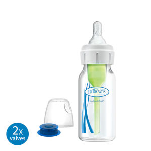 Dr. Browns specialty bottle Retail With Infant-Paced Feeding Valve + level 1 nipple + extra Valve