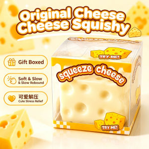Square Cheese Squeeze Toys 7CM Slow Rebound Stress Relief Squeeze Toy for Kids and Adults Soft Creamy Stress Relief