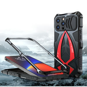 LUPHIE Rosdster Metal Armor Case for iPhone 17 Pro Max 7G 8G XR XS 11 12 Mini 13 14 15 Pro Shockproof Heavy Duty Defender Cover