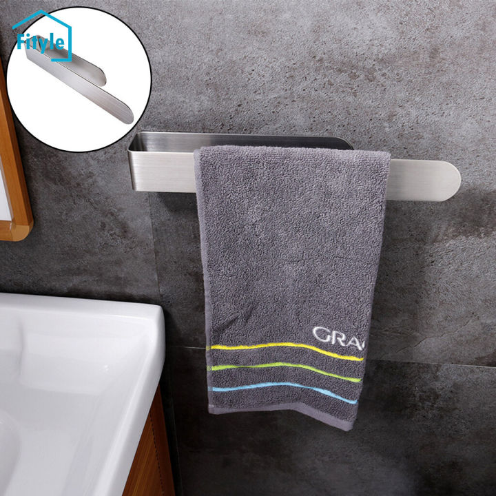 Fityle Hand Towel Holder Stainless Steel Towel Bar, Modern Wall