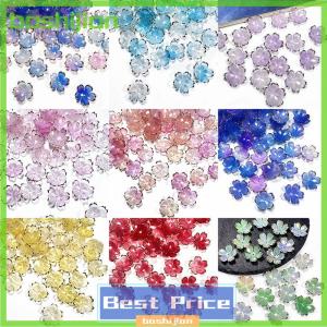 bashijian 50Pcs New 19MM Acrylic Cherry Blossoms Flower Beads Petals Charm Connectors Diy Earrings Hair Jewelry Making Resin Acessories