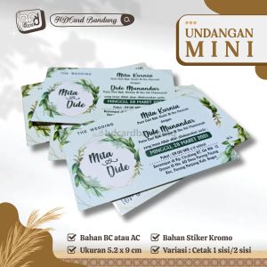 [50pcs] Undangan Mini 1 Hari Jadi !! Supercepat Undangan Kopi Undangan Mie Kartu Undangan Pernikahan Mini