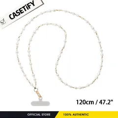 Casetify Pearl Phone Strap - Universal Phone Lanyard Convertible Neck Strap,  Wrist Strap String Designed for Smartphones, Keys, Digital Cameras, ID,  Galaxy Buds Plus, Airpods Pro-Rainbow Pearl Phone Charm