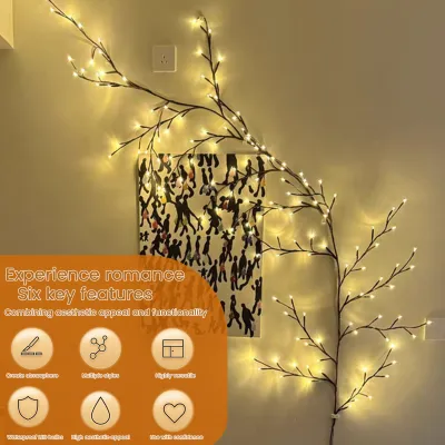【Ready】【Vktech】LED Cluster Fairy Lights with Remote Cluster String Light Warm White Waterproof for Christmas Tree Plant Bedroom Garden