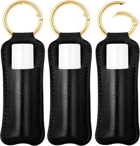 LUCKINEE Lip Balm Holder Keychain for Chapstick Holder Key Chain