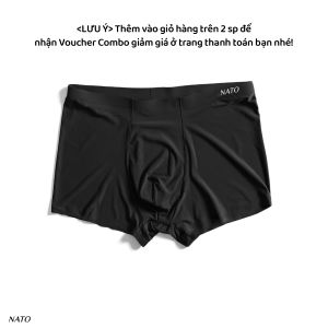 COMBO Quần Lót Boxer Nam Boxx Vải Lụa Băng Tự Nhiên 100% Thun Lạnh Cao Cấp Màu Đen Xám Trơn Mát Thoáng Co Giãn Xì Lip Sì NATO