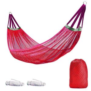 MUQZI Breathable Mesh Hammock Portable Cooling Ice Silk Hanging Bed Thickened With Storage Bag Outdoor Camping Swing Garden