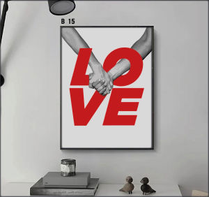 Poster Love Kamar Ukuran Jumbo Minimalis Aesthetik - Wirar Store