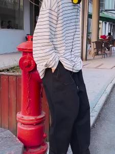 Japanese Style Khaki Straight-Leg Cargo Pants Men Trendy Brand Cool Autumn Casual Pants New Long Pants