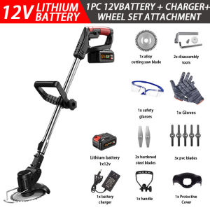 Portable Grass Cutter Cordless Lawn Mower Electric Mower 48V/24V/12V Cordless Grass Trimmer with Rechargeable Lithium Battery Garden Pruning tool grass trimmer brush Cutter Adjustable lawn mower Multifunction Home grass trimmer grass cutter