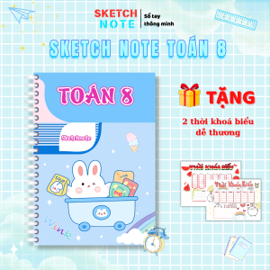 Sổ tay học giỏi SketchNote Toán 8 sổ tay tổng hợp toàn bộ kiến thức Toán lớp 8 cho học sinh
