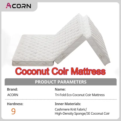 【SG Stock】Single/Super Single Size 3-Fold Latex Mattress Tatami Coconut Coir Portable Floor Bed Breathable Anti-Mite床垫