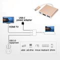 Cáp chuyển USB Type C to HDMI 4K + USB 3.0 + USB C. 