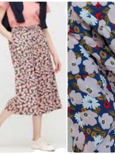 MMINIOUTLET UNIQL0 pants 3/4 length rayon joy of print floral