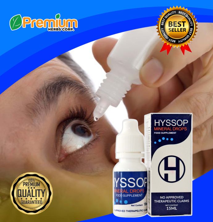 Authentic HYSSOP MINERAL EYE DROPS for Astigmatism, Itchy Eyes, Dry ...