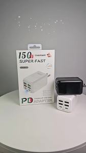 150W Mobile phone universal protocol super fast charging adapter 4USB+2PD Multi-port mobile phone charger fast charging head