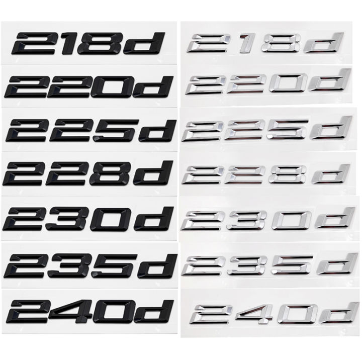 Adesivo Logo BMW 3D Nero Per Bagagliaio - Compatibile F45 F22 F46 218d 220d 225d 240d