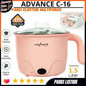 Advance C-16 Panci Listrik Multifungsi Kapasitas 1.5L | Panci Electric Cooker Frying Pan Serbaguna | Panci Listrik Portable-FSS