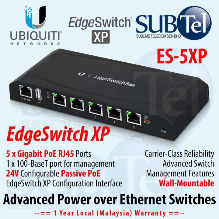 TS5POE Ubiquiti ToughSwitch POE 5 port Gigabit Switch UBNT Malaysia renamed to EdgeSwitch ES