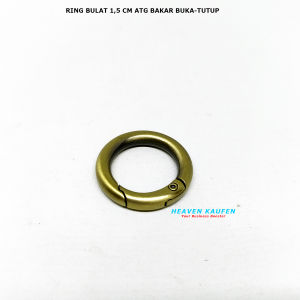 Ring Bulat Bisa Buka Tutup Diameter Lubang 15 cm Warna ATG Bakar Harga Per Biji Untuk Ring Tas Craft Diy Dll