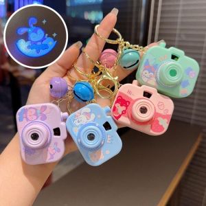 Sanrio Kuromi Cinnamoroll Stellalou Keychain Simulated Projection Camera Model Backpack Pendant Kids Toys Gift for Girls