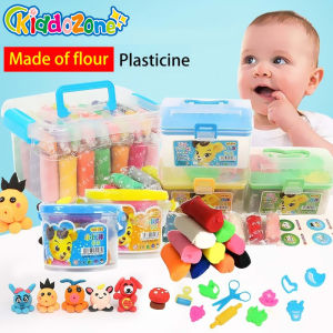 KiddoZone 36 Colors Ultra-light Clay Non-toxic Modeling Magic Clay Safety Plasticine DIY For Kids Slime Toys Children 3-6 years old boxed plasticine set toys color clay handmade space crystal gifts