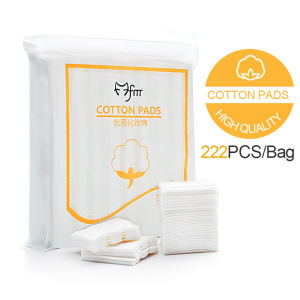 สำลีแผ่นรีดขอบ สำลีรักษ์โลก ผลิตจากฝ้ายธรรมชาติ สามารถใช้ได้กับทุกสภาพผิว ไม่บาดผิว อ่อนโยนต่อผิว 222 แผ่น