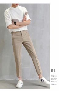 READY STOCK Checkered Pants Mens Pants Casual Pants Long Pants Korean style pants Casual Elastic Formal Trousers