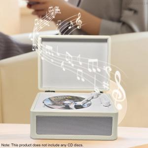 Retro CD Player Tray-type BT Cassette Record Player Audio Turntables High Fidelity Sound Quality USB Drive Playback Infrared Remote Control with 2 Built-in Speakers