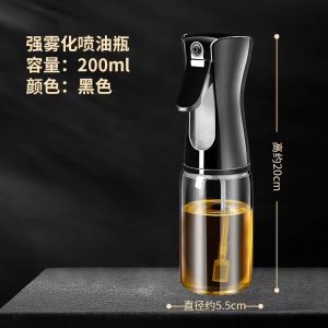 (SG) Oil Sprayer for Cooking 200ml/220ml Glass Bottle Olive Oil Sprayer Mister Kitchen Gadgets Accessories for Air Fryer Canola Oil Spritzer Widely Used for Salad Making Baking BBQ