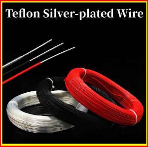 3M Teflon Wire Silver-Plated Insulated High Temp Electrical Wire DIY Flexible Cable 15AWG(1.5squar)