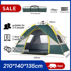 【JMStyle】Waterproof and sun ProofCamping tent Automatic Tent Waterproof Automatic Tent Family Tent Beach tent Outdoor Camping Waterproof QuickOpening foldableWaterproof Automatic