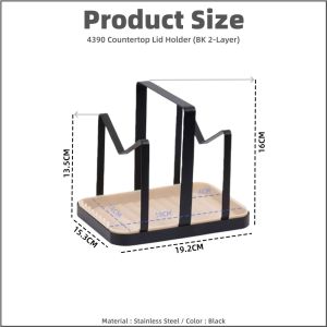 COLOGO 🥇 Multilayer Pot Cover chopboard Kitchen Storage Racks / Rak Penutup Periuk