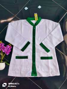 Atasan seragam madrasah anak perempuan usia 4th-15th bahan katun adem lembut lengan panjang