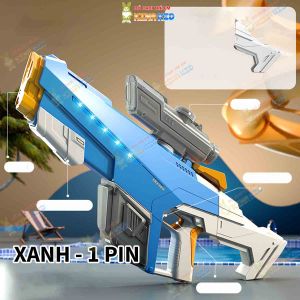 Súng nước điện tự động áp lực cao Hoo gout tự động hút nước sáng đèn có châm bằng tay áp lực mạnh pin sạc chống nước