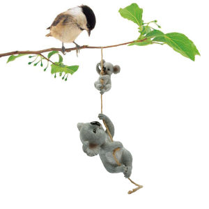 หมีโคอาล่าสวนรูปปั้นรูปแกะสลักตกแต่งกลางแจ้ง Patio เครื่องประดับน่ารักสัตว์ตุ๊กตายางแกะสลักงานศิลปะสำหรับตกแต่งในร่ม Home Office