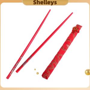 [Shelleys] Đũa Đỏ Túi đựng bằng gỗ Trung Quốc đồ dùng ăn uống thanh đựng thức ăn nhà bếp
