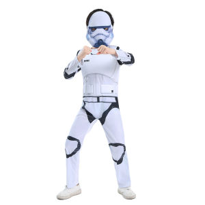 Childrens White Soldier  Movie Characters Cos Costume Halloween Cosplay Costume
