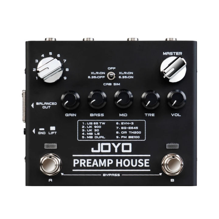 JOYO R15 PREAMP HOUSE Electric Guitar Effect Pedal Dual Channel