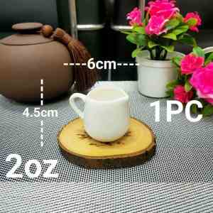 #MINI WHITE CERAMIC CREAMER JUG CREAMER PITCHER FOR COFFEE MILK COFFEE GRAVY & SYRUP SERVING PIITCHER#