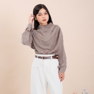 Atasan Polos Lengan Panjang Kain Monalisa Laura