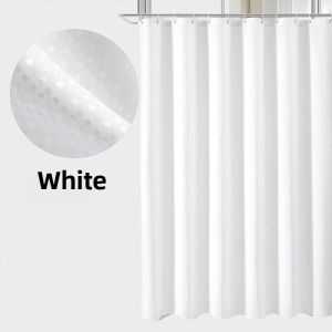 Shower Curtain Waffle Weave Heavy Duty Thick Fabric Shower Curtains for Bathroom Hotel Luxury Cloth Shower Curtain Set with 12 Plastic Hooks